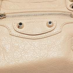 Pre Owned Balenciaga Beige Leather Mini Classic Edge City Bag