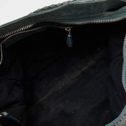 Pre Owned Balenciaga Evergreen Leather Giant Brogues Hardware Classic City Tote