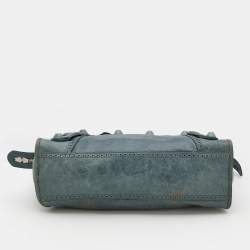 Pre Owned Balenciaga Evergreen Leather Giant Brogues Hardware Classic City Tote