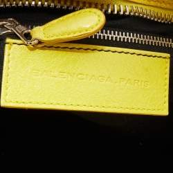 Pre Owned Balenciaga Jaune Fluo Leather Giant 21 Classic City Tote