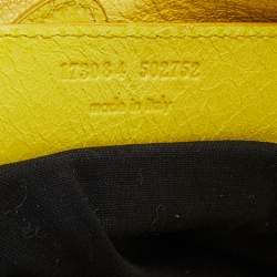 Pre Owned Balenciaga Jaune Fluo Leather Giant 21 Classic City Tote