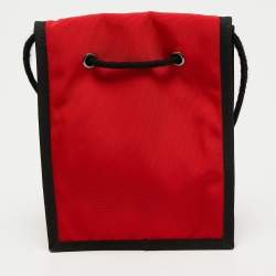مملوكة مسبقًا Balenciaga Black/Red Nylon Explorer Pouch Crossbody Bag