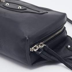 Pre Owned Balenciaga Black Leather Papier Belt Bag