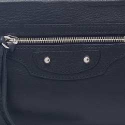 Pre Owned Balenciaga Black Leather Papier Belt Bag