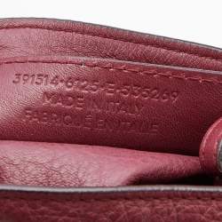 Pre Owned Balenciaga Burgundy Bordeaux Leather Papier Plate Bucket Bag