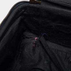 Pre Owned Balenciaga Navy Blue Leather Classic Hardware Voyage Carry On Trolley