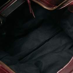 Pre Owned Balenciaga Burgundy Leather Medium Classic City Tote