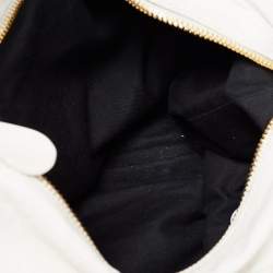 Pre Owned Balenciaga White Leather GGH Brief Tote