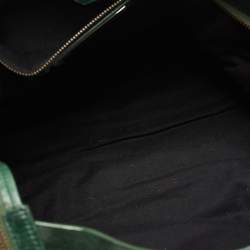 Pre Owned Balenciaga Green Leather Medium Classic City Tote