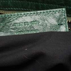 Pre Owned Balenciaga Green Leather Medium Classic City Tote