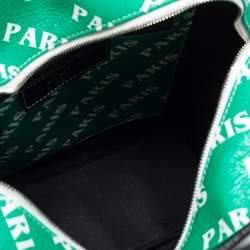 Pre Owned Balenciaga Multicolor Paris Print Leather Small Bazar Shopper Tote