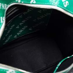 Pre Owned Balenciaga Multicolor Paris Print Leather Small Bazar Shopper Tote