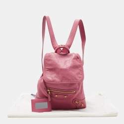 Balenciaga Rose Hortensia Leather Giant 12 Gold Classic Traveller Backpack
