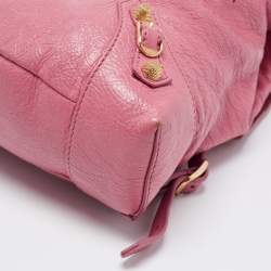 Balenciaga Rose Hortensia Leather Giant 12 Gold Classic Traveller Backpack