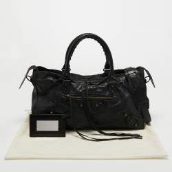 Pre Owned Balenciaga Black Leather Giant 12 Classic Hardware Part Time Tote