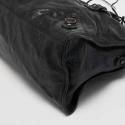 Pre Owned Balenciaga Black Leather Giant 12 Classic Hardware Part Time Tote