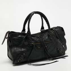 Pre Owned Balenciaga Black Leather Giant 12 Classic Hardware Part Time Tote