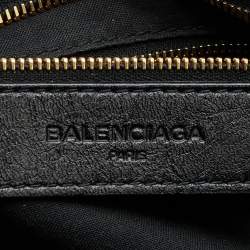 Pre Owned Balenciaga Black Leather Giant 12 Hardware Classic City Tote