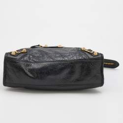 Pre Owned Balenciaga Black Leather Giant 12 Hardware Classic City Tote