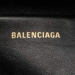 Pre Owned Balenciaga Black Velvet and Leather Souvenir Belt Bag