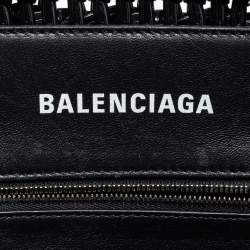 مملوكة مسبقًا Balenciaga Black Varnished Faux Leather Bistro Basket Tote