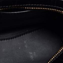 Pre Owned Balenciaga Black Croc Embossed Nano Neo Classic Tote