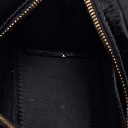 Pre Owned Balenciaga Black Croc Embossed Nano Neo Classic Tote