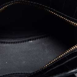 Pre Owned Balenciaga Black Croc Embossed Nano Neo Classic Tote