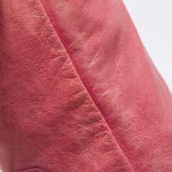 Pre Owned Balenciaga Light Pink Leather GSH Day Hobo