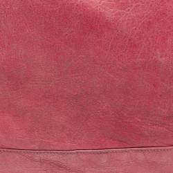 Pre Owned Balenciaga Light Pink Leather GSH Day Hobo