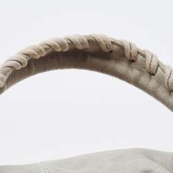 Pre Owned Balenciaga Light Green Leather SGH Pompon Hobo