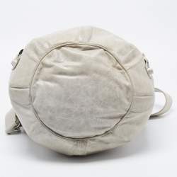 Pre Owned Balenciaga Light Green Leather SGH Pompon Hobo