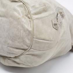 Pre Owned Balenciaga Light Green Leather SGH Pompon Hobo