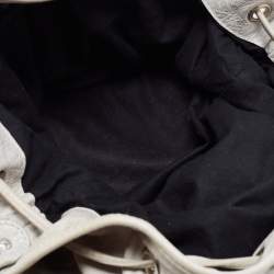 Pre Owned Balenciaga Light Green Leather SGH Pompon Hobo