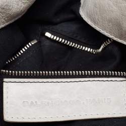 Pre Owned Balenciaga Light Green Leather SGH Pompon Hobo