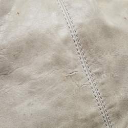 Pre Owned Balenciaga Light Green Leather SGH Pompon Hobo