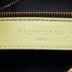 Pre Owned Balenciaga Yellow Leather Classic Hip Crossbody Bag 