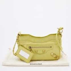 Pre Owned Balenciaga Yellow Leather Classic Hip Crossbody Bag 