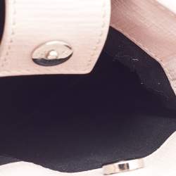 Pre Owned Balenciaga Light Pink Leather Shopping Phone Holder Bag