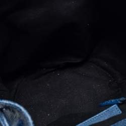 Pre Owned Balenciaga Blue Leather Pompon GSH Hobo