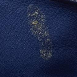 Pre Owned Balenciaga Dark Blue Leather Papier A4 Tote