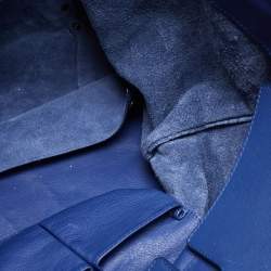 Pre Owned Balenciaga Dark Blue Leather Papier A4 Tote