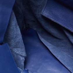 Pre Owned Balenciaga Dark Blue Leather Papier A4 Tote