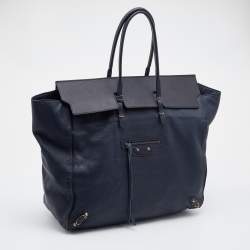 مملوكة مسبقًا Balenciaga Blue Leather Papier A3 Tote