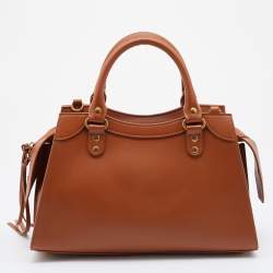 Balenciaga Brown Leather Small Neo Classic City Tote