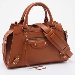 Balenciaga Brown Leather Small Neo Classic City Tote