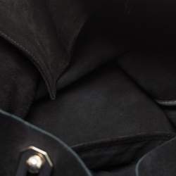 Pre Owned Balenciaga Black Leather and Suede Pocket Tote 