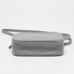 Pre Owned Balenciaga Grey Leather Logo XS Everyday Camera Bag