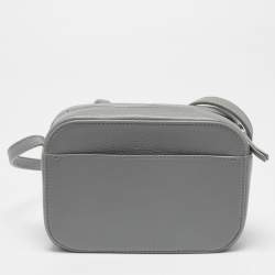 Pre Owned Balenciaga Grey Leather Logo XS Everyday Camera Bag