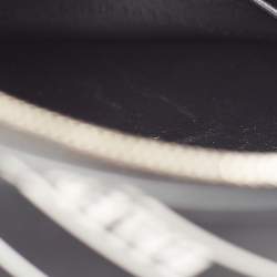 Pre Owned Balenciaga Black Leather Logo Round Bag